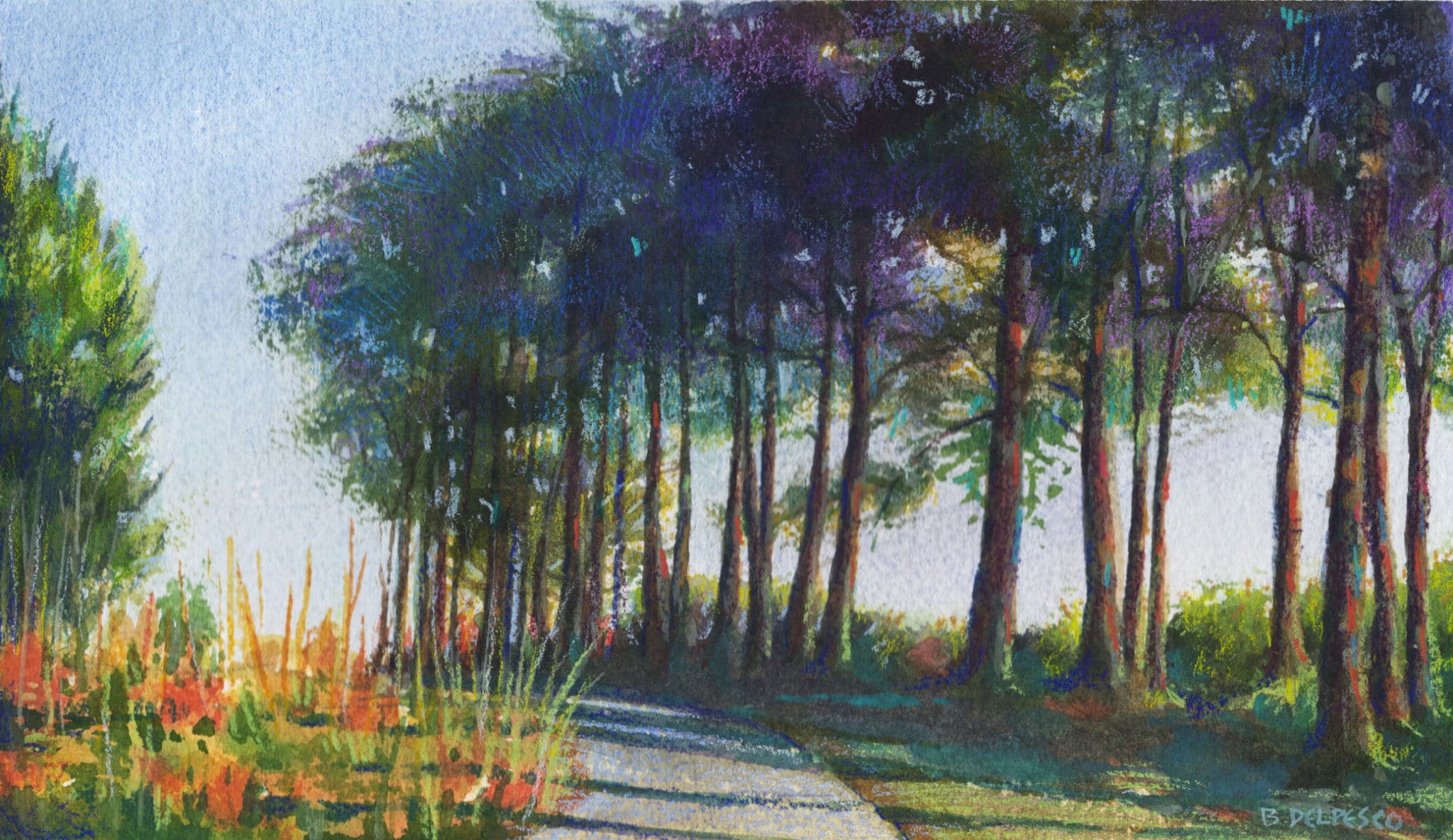 Water Colour Landscape Drawing Coloured : Watercolor trees watercolor ...