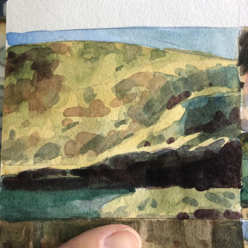Sketchbook Series - Painting watercolor landscape studies in your